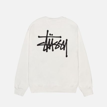 BASIC WHITE STÜSSY CREW PIGMENT DYED